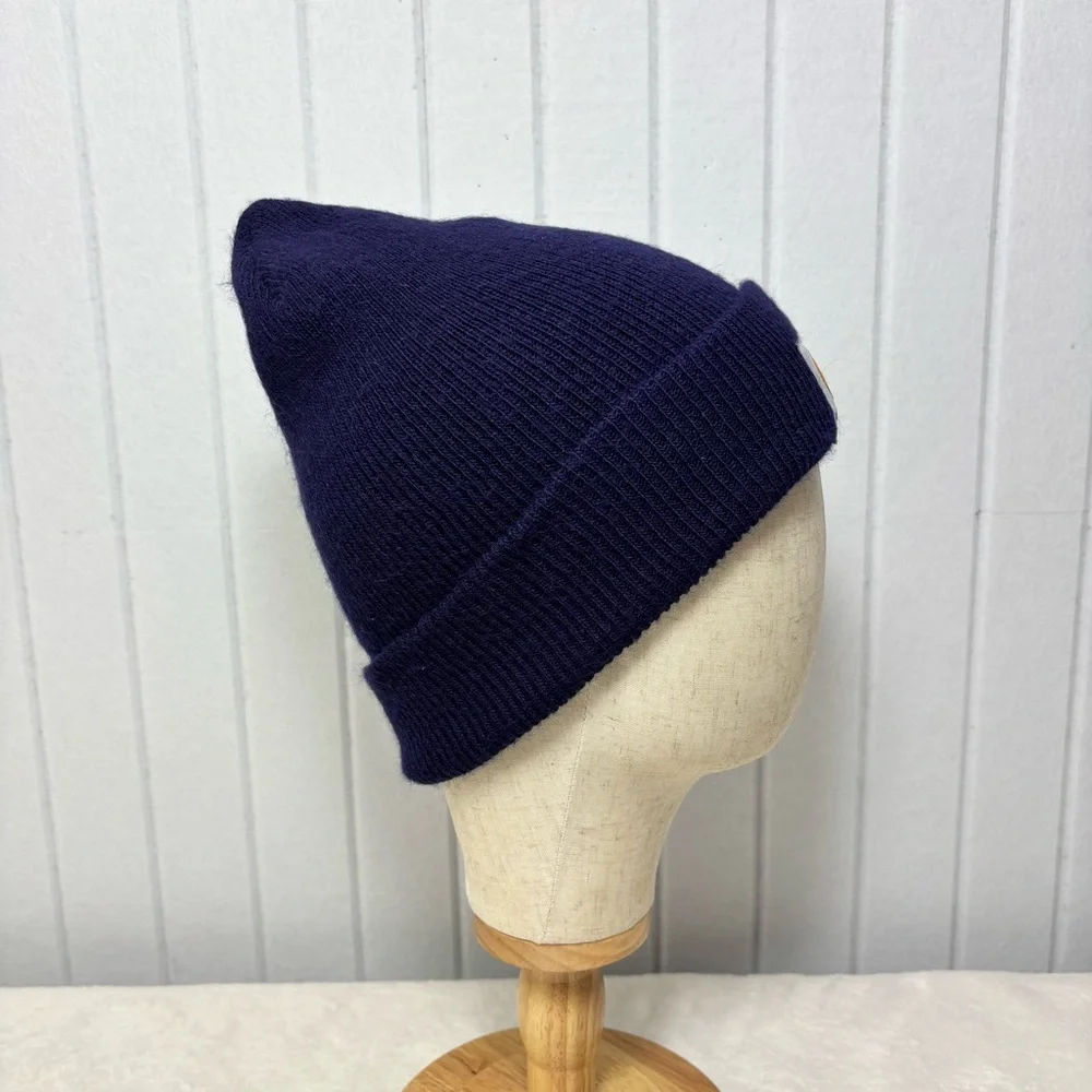 Carhartt Beanie Hat Cap Blue One Size Cuffed Knit Skater Workwear Mens‎ Unisex